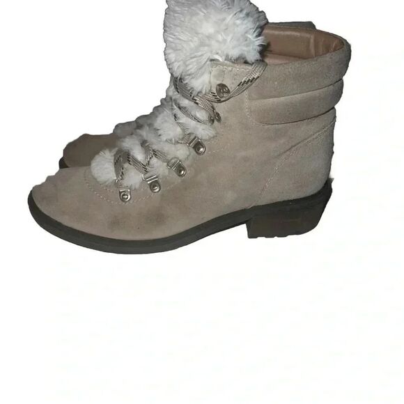 Sam Edelman Darrah Womens Sand Lace Up Chunky Suede Ankle Bootie Tan Size 8 - Picture 5 of 7